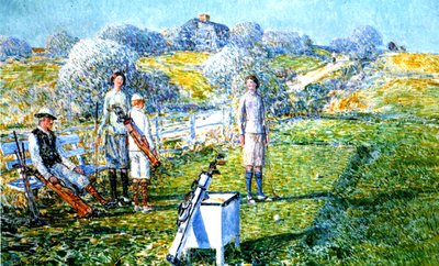 Ett spel golf av Childe Frederick Hassam