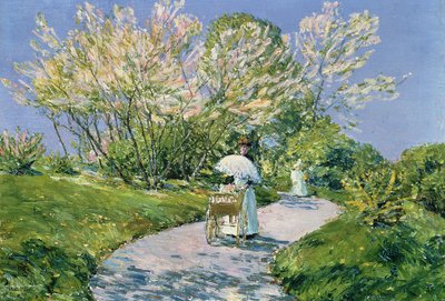A Walk in the Park (olja) av Childe Frederick Hassam
