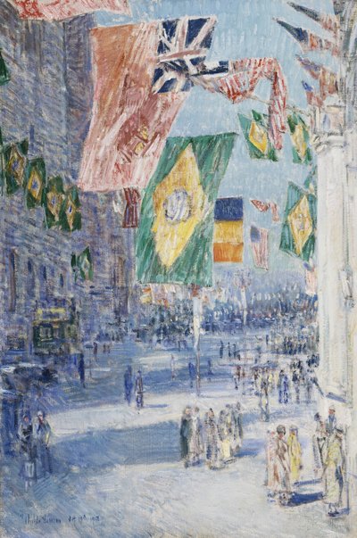 Allierades Avenue: Brasilien, Belgien av Childe Frederick Hassam