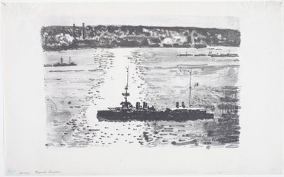 Fransk kryssare (litho) av Childe Frederick Hassam