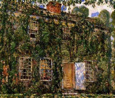 Home Cottage, East Hampton, ca 1916 (olja på duk) av Childe Frederick Hassam