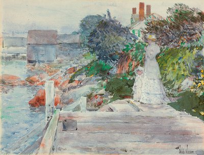 Ocean Front, Gloucester, Massachusetts, ca 1890-95 (akvarell på papper) av Childe Frederick Hassam