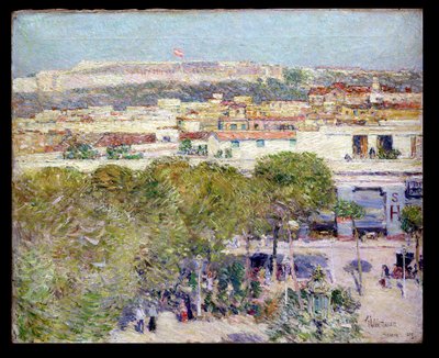 Place Centrale och Fort Cabanas, Havanna av Childe Frederick Hassam