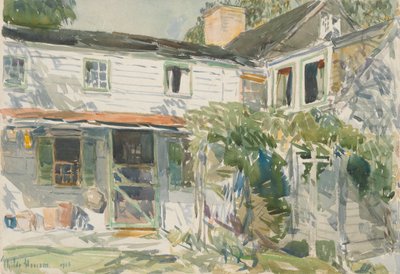Baksidan av Gamla huset av Childe Hassam