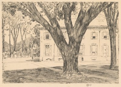 Campus och bibliotek, Andover av Childe Hassam