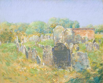 Den koloniala kyrkogården i Lexington av Childe Hassam