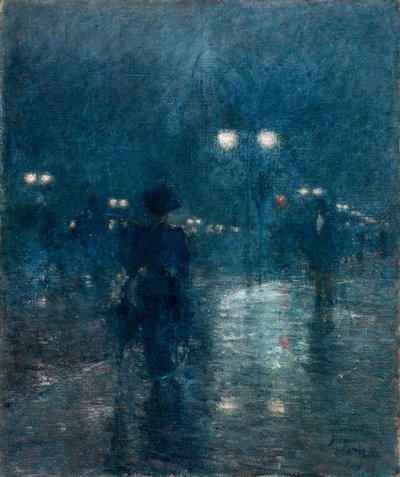 Fifth Avenue Nocturne, ca. 1895. av Childe Hassam