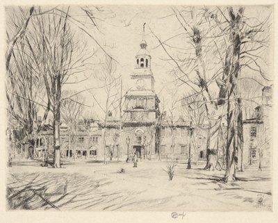 Independence Hall, Philadelphia, 1926 av Childe Hassam