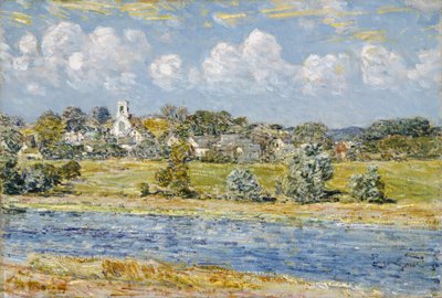 Landskap på Newfields, New Hampshire av Childe Hassam