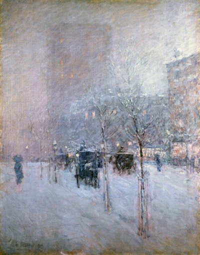 Sen eftermiddag, New York, vinter, 1900 av Childe Hassam