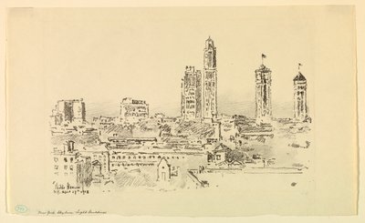 New York Skyline – lätta byggnader av Childe Hassam
