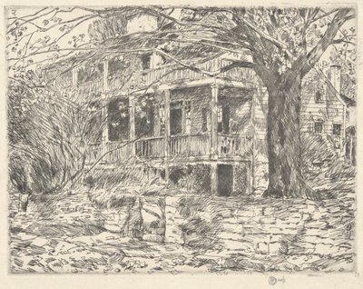 Gamla huset, Cos Cob, 1915 av Childe Hassam