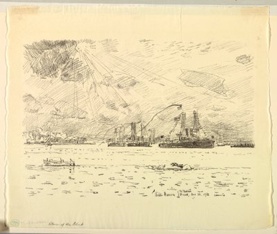 Flottans återkomst av Childe Hassam