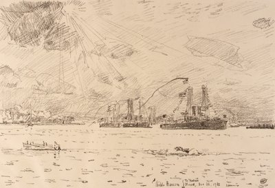 Flottans återkomst av Childe Hassam