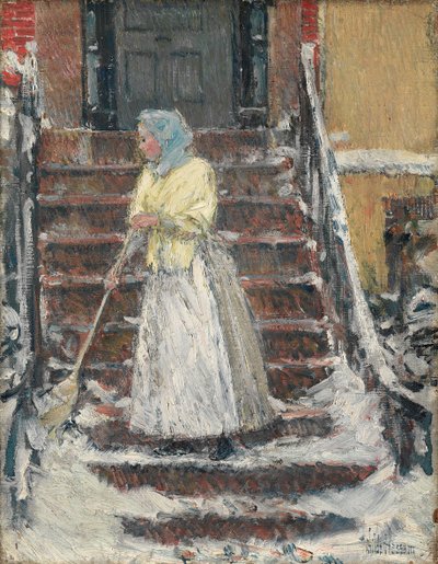 Svepande snö, 1890-talet. av Childe Hassam