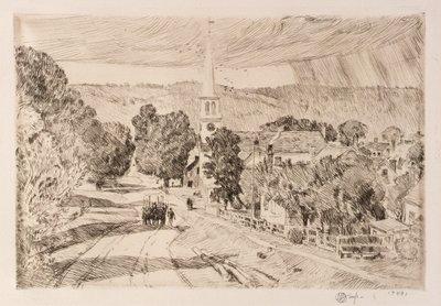 The Vermont Village (Peacham) av Childe Hassam