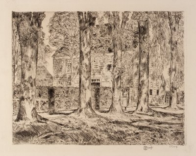 The Village Elms, Easthampton av Childe Hassam