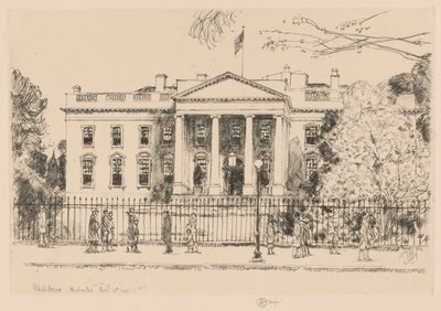 Vita huset, Washington, 1925 av Childe Hassam