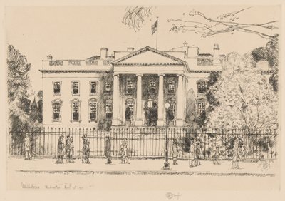 Vita huset, Washington, 1925 av Childe Hassam