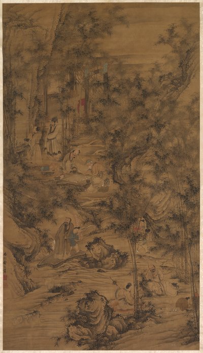 Bambu -lundens sju värda av China, Qing dynasty