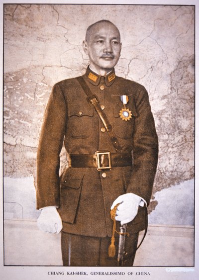 Generalissimo Chiang Kai-shek (foto) av Chinese Photographer