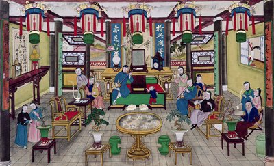 Ett rum i huset till Mr. Kong, en Peking-handlare av Chinese School