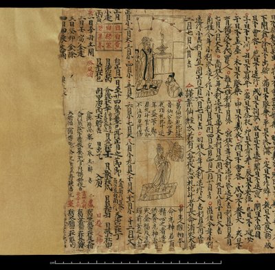 Almanacka, Dunhuang Mogao (bläck på papper) av Chinese School