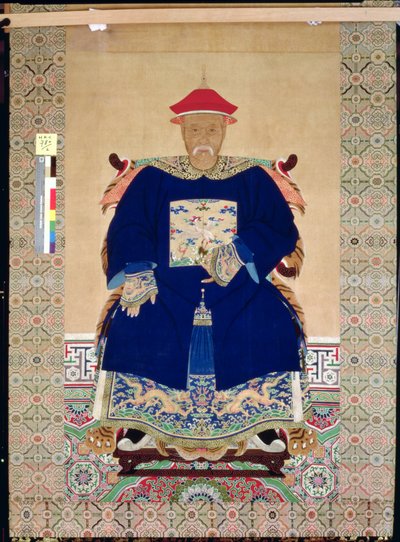 Ancestor Portrait, sent 1600-tal eller tidigt 1700-tal av Chinese School