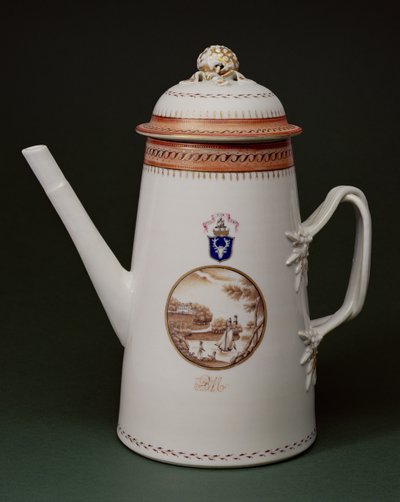Armorial kaffekanna, med Machenzies armar, ca 1790 (porslin) av Chinese School