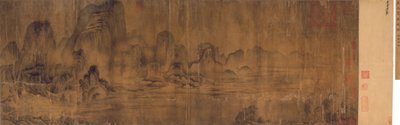 Vindar längs en bergsbäck, handscroll av Chinese School