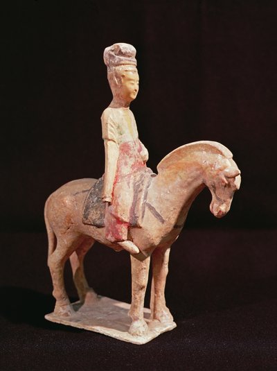 Cavalier, Tang-dynastin (618-906) (keramik) av Chinese School