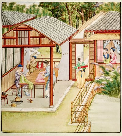 Kinesisk sömmerska butik av Chinese School