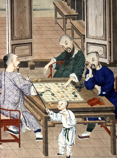 Kineser spelar spelet Go av Chinese School