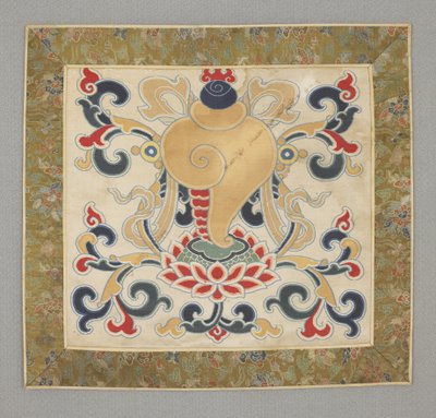 Åtta buddhistiska dyrbara saker, snäcka, 1600-tal av Chinese School