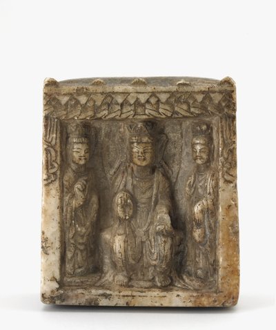 Fyrsidig miniatyrstele, möjligen västra Wei-dynastin, c.550 av Chinese School