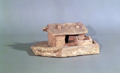 Begravningsmodell av en gård, från Thanh Hoa, Vietnam, Han-dynastin (terrakotta) av Chinese School