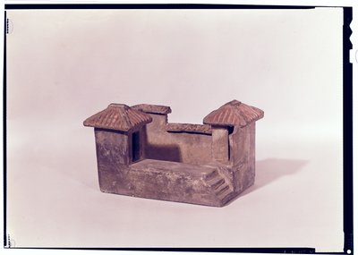 Begravningsmodell av ett hus, Han-dynastin (terrakotta) av Chinese School