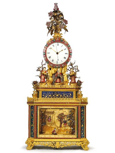 Imperialistisk slående, musikalisk och automatisk "Daoist Immortal"-klocka, Guangzhou-verkstäder, Qianlong-perioden, 1736-95 av Chinese School