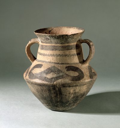 Jar, från Gansu-provinsen, ca 1300-700 f.Kr. (lera) av Chinese School