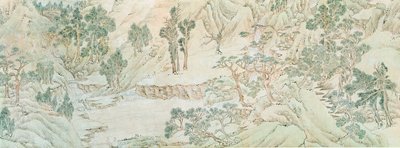 Landskap, Ming-dynastin (penna- och bläcktvätt på papper) av Chinese School