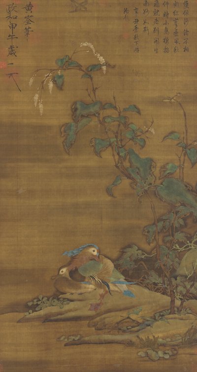Mandarinänder under smartweed, Ming- eller Qing-dynastin, 1400-1700-talet av Chinese School
