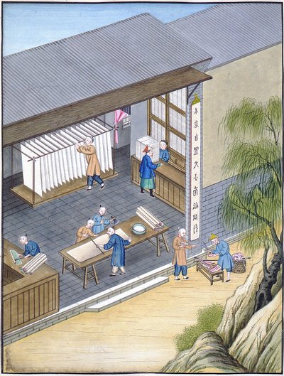 Pappersproduktion, Kina av Chinese School