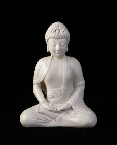 Sittande Buddha, Fujian-provinsen, Ming- eller Qing-dynastin (keramik) av Chinese School