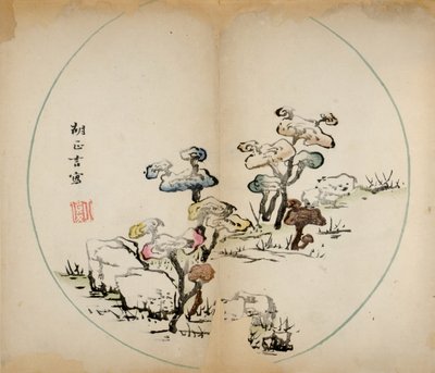 Tio Bamboo Studio Prints, 1643 (träblock) av Chinese School