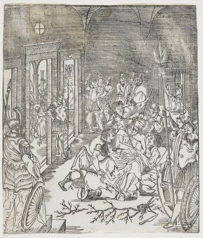 The Mocking of Christ, 1637 (trätryck) av Chinese School