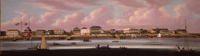 Shanghai Regatta med utsikt över Bund, c.1850 av Chinese School