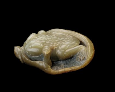 Padda på ett lotusblad, 1500-1700 av Chinese School