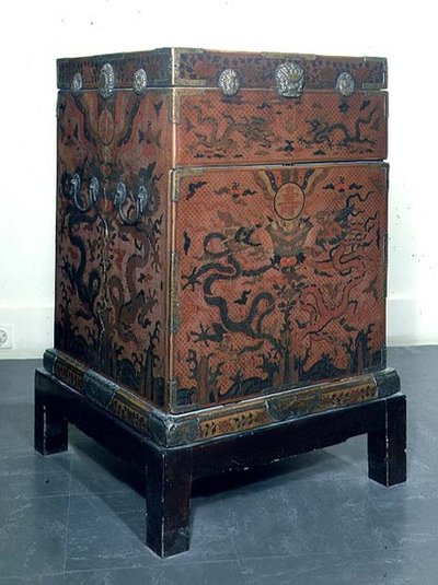 Wanli resekoffert, 1613 (lack) av Chinese School