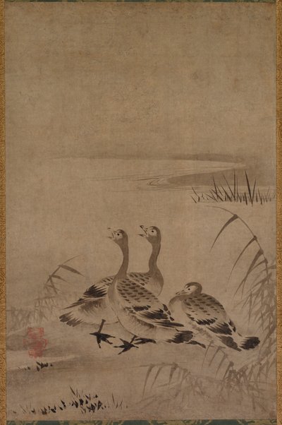 Vilda gäss av Chōkichi