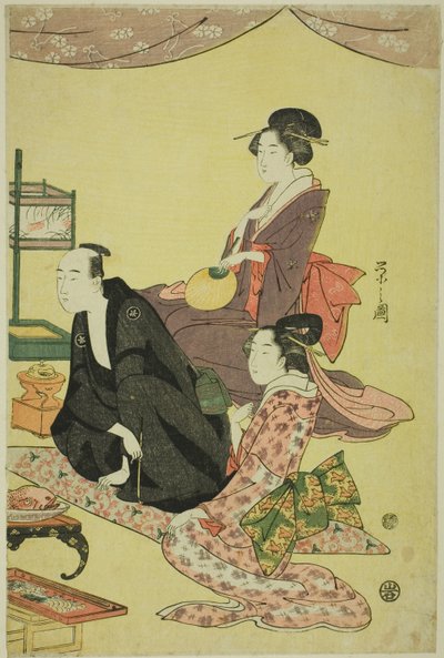 En bankettscen av Chobunsai Eishi
